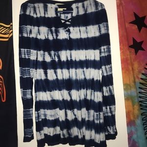 Blue tie dye dress